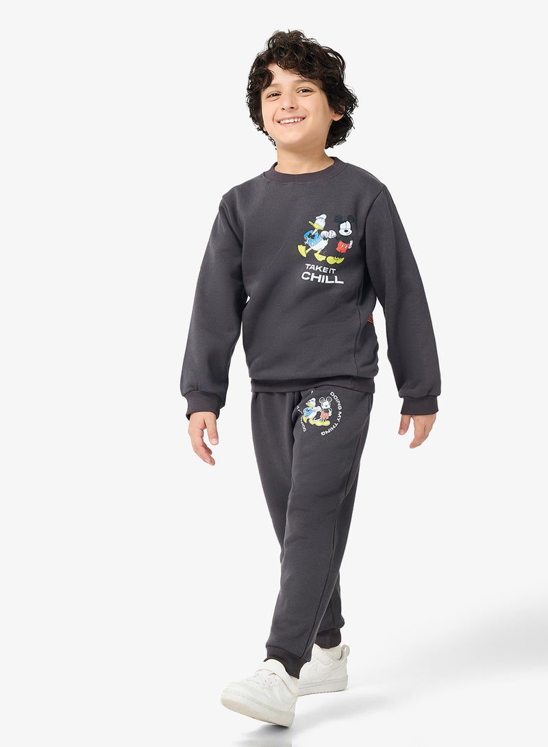 Disney Kids Mickey Mouse Sweatshirt And Sweatpants - Image 5